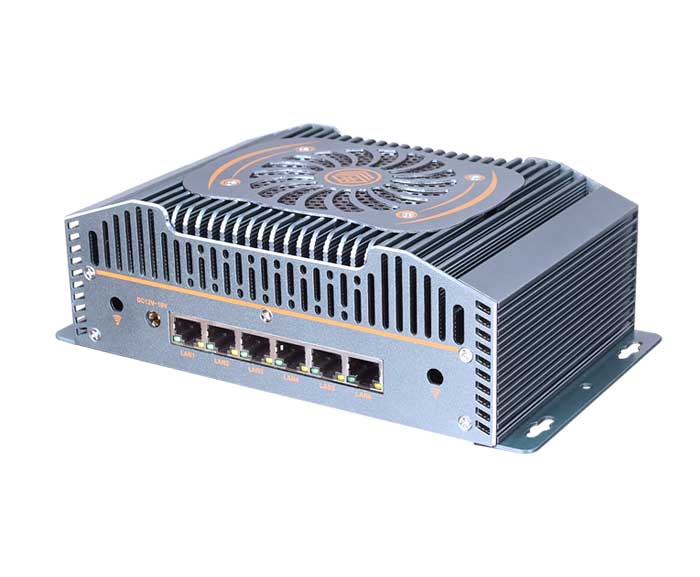 AI EDGE Computing Box Ultra 7 155H 6 Lan Embedded Industrial Mini PC with Fan